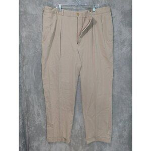 Bills Khakis Pants Mens 46x32 Beige Chino Straight Pleated Twill Cotton M1P